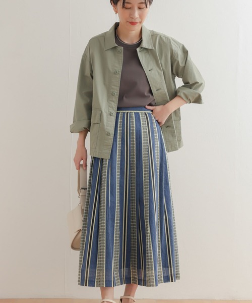 アーバンリサーチ コットン リネン 綿麻 花柄 総柄 ロング スカート 36 URBAN RESEARCH DOORS（アーバンリサーチドアーズ）の「リネン