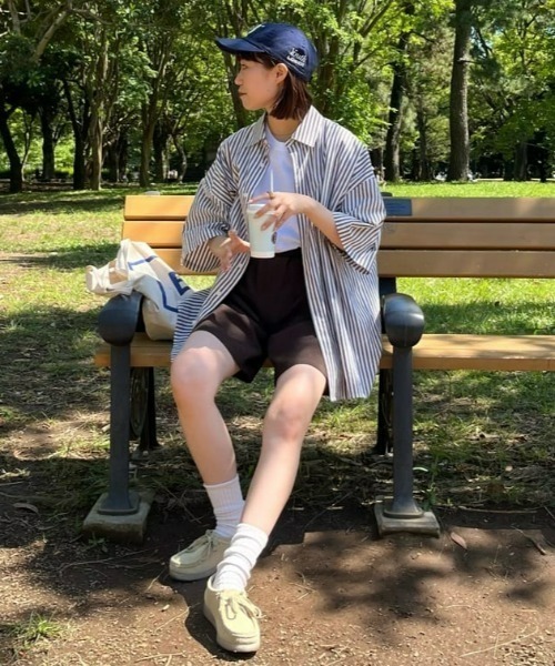 CIAOPANIC TYPY（チャオパニックティピー）の「ブロードビッグ半袖シャツ（シャツ/ブラウス・メンズ・オフホワイト/ブルー/サックスブルー/ベージュ/ネイビー・MEDIUM/LARGE）」の7枚目の写真