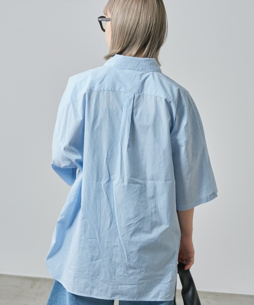 CIAOPANIC TYPY（チャオパニックティピー）の「ブロードビッグ半袖シャツ（シャツ/ブラウス・メンズ・オフホワイト/ブルー/サックスブルー/ベージュ/ネイビー・MEDIUM/LARGE）」の19枚目の写真