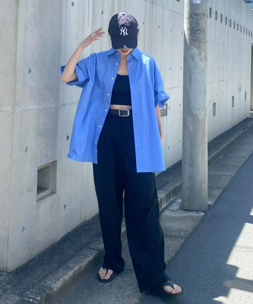 CIAOPANIC TYPY（チャオパニックティピー）の「ブロードビッグ半袖シャツ（シャツ/ブラウス・メンズ・オフホワイト/ブルー/サックスブルー/ベージュ/ネイビー・MEDIUM/LARGE）」の12枚目の写真