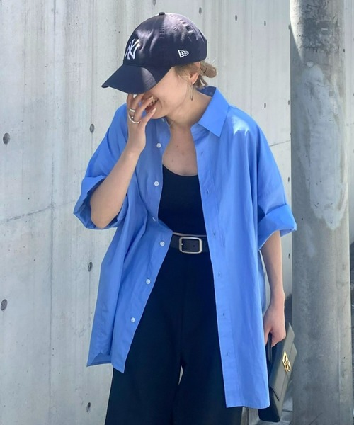 CIAOPANIC TYPY（チャオパニックティピー）の「ブロードビッグ半袖シャツ（シャツ/ブラウス・メンズ・オフホワイト/ブルー/サックスブルー/ベージュ/ネイビー・MEDIUM/LARGE）」の11枚目の写真