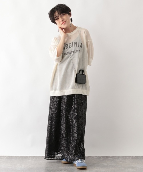 RAGEBLUE(レイジブルー)の「2WAY/スパンコールシアーレイヤードスカート(スカート・レディース・ブラック/ホワイト・FREE)」の13枚目の写真