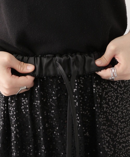 RAGEBLUE(レイジブルー)の「2WAY/スパンコールシアーレイヤードスカート(スカート・レディース・ブラック/ホワイト・FREE)」の17枚目の写真