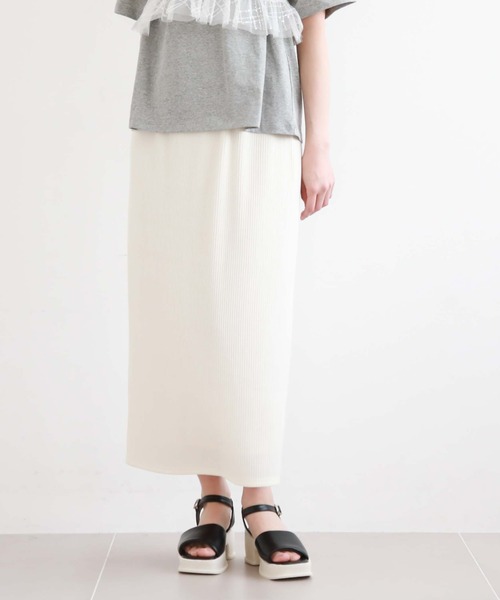 archives（アルシーヴ）の「ＦＺＩＰカットリブタイトスカート（スカート・レディース・オレンジ/ブラック/アイボリー/グリーン・MEDIUM）」の2枚目の写真