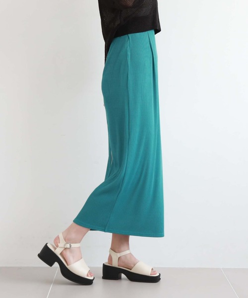 archives（アルシーヴ）の「ＦＺＩＰカットリブタイトスカート（スカート・レディース・オレンジ/ブラック/アイボリー/グリーン・MEDIUM）」の6枚目の写真