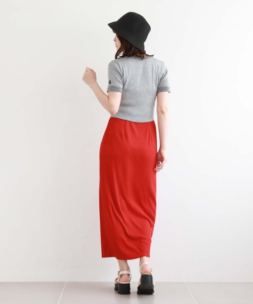 archives（アルシーヴ）の「ＦＺＩＰカットリブタイトスカート（スカート・レディース・オレンジ/ブラック/アイボリー/グリーン・MEDIUM）」の20枚目の写真