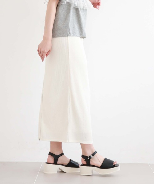 archives（アルシーヴ）の「ＦＺＩＰカットリブタイトスカート（スカート・レディース・オレンジ/ブラック/アイボリー/グリーン・MEDIUM）」の14枚目の写真