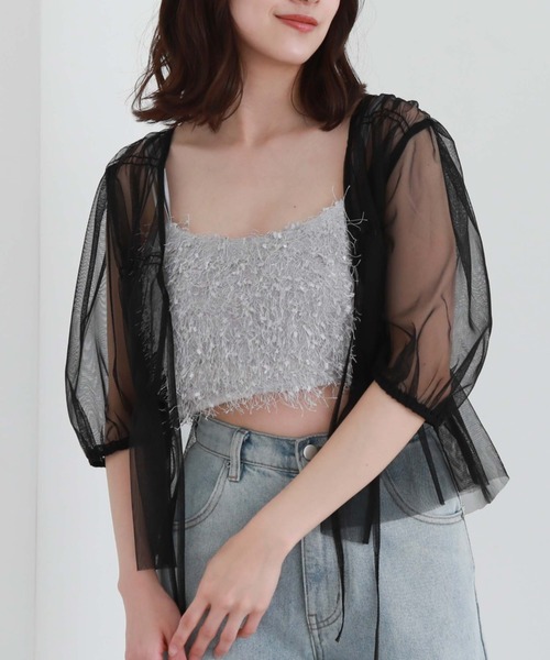 archives(アルシーヴ)の「2wayリボンラメチュールTOPS(シャツ/ブラウス・レディース・グリーン/アイボリー/ブラック/モカ・MEDIUM)」の22枚目の写真