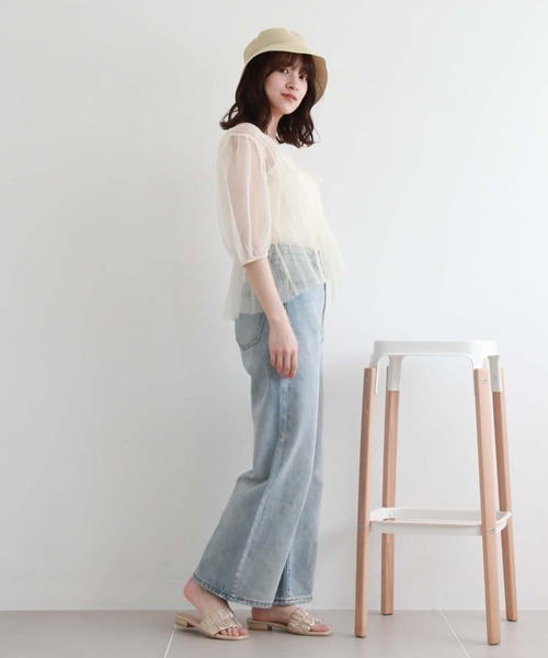 archives(アルシーヴ)の「2wayリボンラメチュールTOPS(シャツ/ブラウス・レディース・グリーン/アイボリー/ブラック/モカ・MEDIUM)」の11枚目の写真