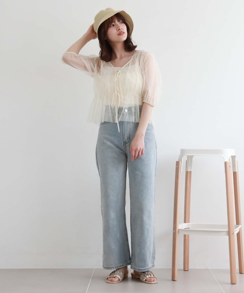 archives(アルシーヴ)の「2wayリボンラメチュールTOPS(シャツ/ブラウス・レディース・グリーン/アイボリー/ブラック/モカ・MEDIUM)」の9枚目の写真