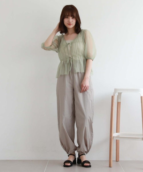 archives(アルシーヴ)の「2wayリボンラメチュールTOPS(シャツ/ブラウス・レディース・グリーン/アイボリー/ブラック/モカ・MEDIUM)」の18枚目の写真