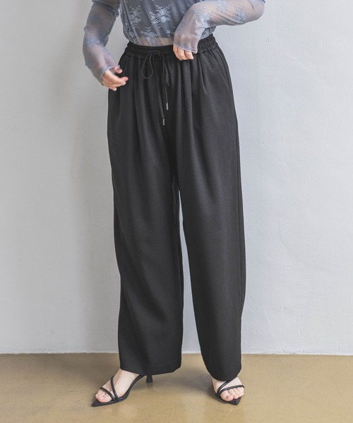 A part by（アパートバイ）の「２タックイージーパンツ（その他パンツ・レディース・ベージュ/グリーン系その他3/ブラック・FREE）」の8枚目の写真