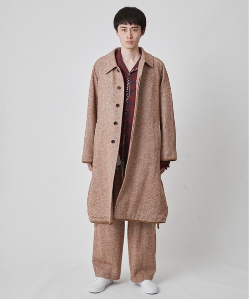 DISCOVERED(ディスカバード)の「LAME TWEED COAT(ステンカラーコート・メンズ・ブラック/ブラウン・1/3)」の5枚目の写真