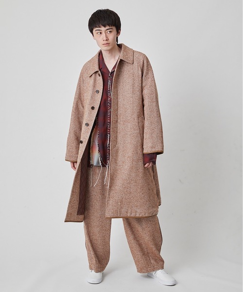 DISCOVERED(ディスカバード)の「LAME TWEED COAT(ステンカラーコート・メンズ・ブラック/ブラウン・1/3)」の6枚目の写真