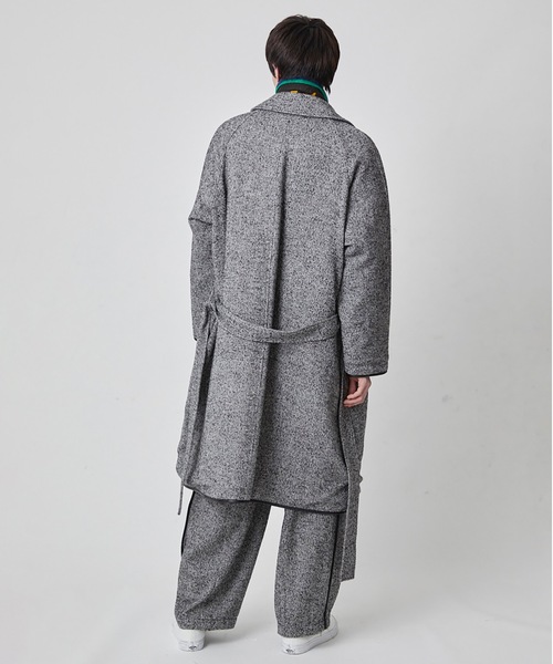 DISCOVERED(ディスカバード)の「LAME TWEED COAT(ステンカラーコート・メンズ・ブラック/ブラウン・1/3)」の9枚目の写真