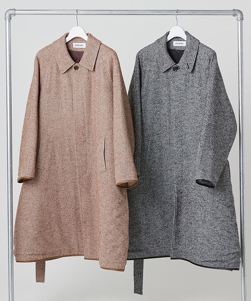 DISCOVERED(ディスカバード)の「LAME TWEED COAT(ステンカラーコート・メンズ・ブラック/ブラウン・1/3)」の10枚目の写真