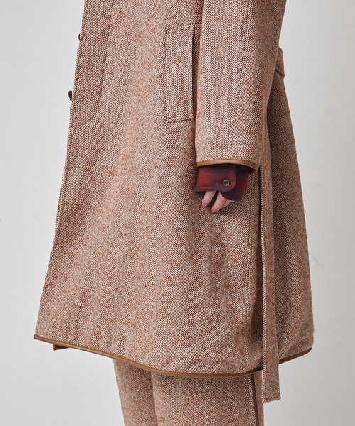 DISCOVERED(ディスカバード)の「LAME TWEED COAT(ステンカラーコート・メンズ・ブラック/ブラウン・1/3)」の13枚目の写真