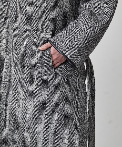 DISCOVERED(ディスカバード)の「LAME TWEED COAT(ステンカラーコート・メンズ・ブラック/ブラウン・1/3)」の16枚目の写真