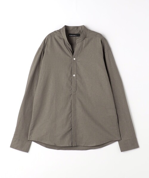 green label relaxing（グリーンレーベルリラクシング）の「【WEB限定】JUSTFIT コットン麻 比翼 バンドカラー シャツ（シャツ/ブラウス・メンズ・ホワイト/ネイビー/モカ・S/M/L/XL）」の13枚目の写真