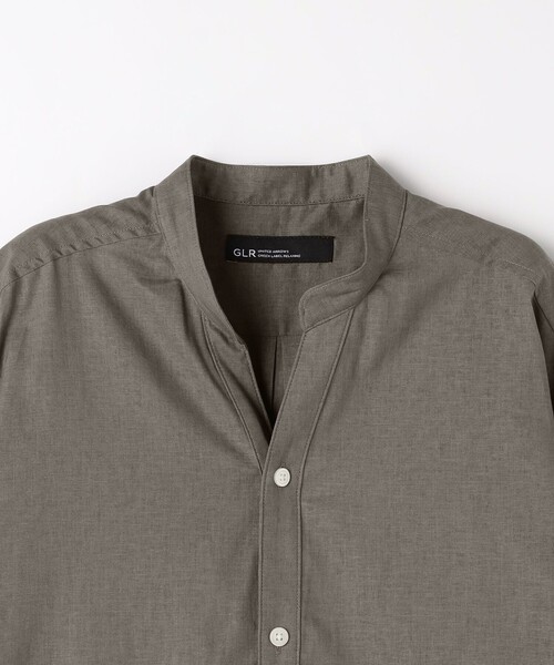 green label relaxing（グリーンレーベルリラクシング）の「【WEB限定】JUSTFIT コットン麻 比翼 バンドカラー シャツ（シャツ/ブラウス・メンズ・ホワイト/ネイビー/モカ・S/M/L/XL）」の15枚目の写真