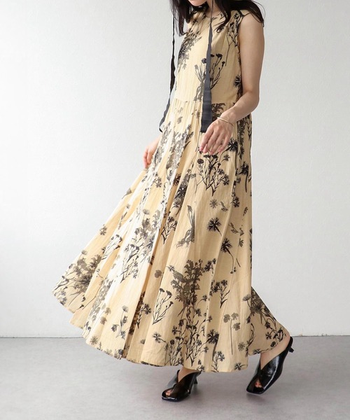 セール】ボタニカルプリントワンピース（ワンピース）｜Three Four  