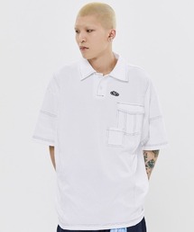 ROMANTIC CROWN | A'GEM/9 × .kom 『ROMANTIC CROWN/ロマンティック クラウン』 DOUBLE POCKET STITCH PIQUE SHIRT/ポケットステッチシャツ(シャツ/ブラウス)