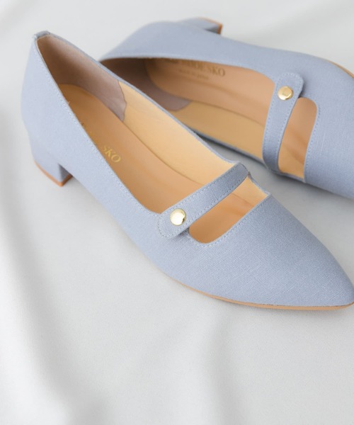 RODE SKO（ロデスコ）の「ポインテッドストラップパンプス（パンプス・レディース・ブラック/ライトブルー/アイボリー・36/38/37）」の4枚目の写真