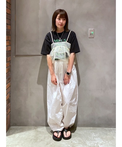 RODEO CROWNS WIDE BOWL(ロデオクラウンズワイドボウル)の「MULTI WAYシアーキャミソール×タンクSET(キャミソール・レディース・ライトグリーン/ブラック/オフホワイト・FREE)」の5枚目の写真
