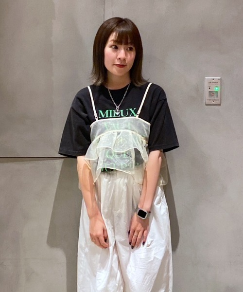RODEO CROWNS WIDE BOWL(ロデオクラウンズワイドボウル)の「MULTI WAYシアーキャミソール×タンクSET(キャミソール・レディース・ライトグリーン/ブラック/オフホワイト・FREE)」の4枚目の写真