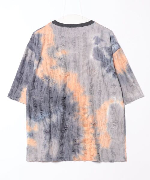 THISIS(ディスイズ)の「タイダイ染 フリンジTシャツ(Tシャツ/カットソー・メンズ・ブラウン/ベージュ・LARGE/X-LARGE/MEDIUM)」の3枚目の写真