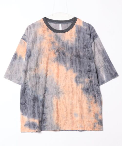 THISIS(ディスイズ)の「タイダイ染 フリンジTシャツ(Tシャツ/カットソー・メンズ・ブラウン/ベージュ・LARGE/X-LARGE/MEDIUM)」の4枚目の写真