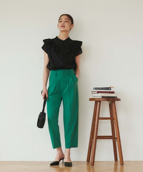 Edit Sheen(エディットシーン)の「フリルデザインコットンブラウス(シャツ/ブラウス・レディース・ホワイト/ブラック/ピンク・M)」の5枚目の写真