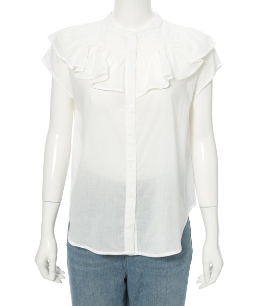 Edit Sheen(エディットシーン)の「フリルデザインコットンブラウス(シャツ/ブラウス・レディース・ホワイト/ブラック/ピンク・M)」の10枚目の写真