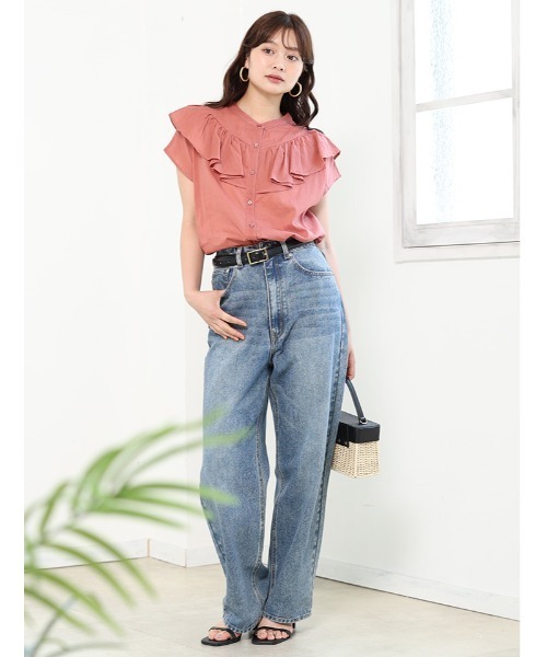 Edit Sheen(エディットシーン)の「フリルデザインコットンブラウス(シャツ/ブラウス・レディース・ホワイト/ブラック/ピンク・M)」の22枚目の写真