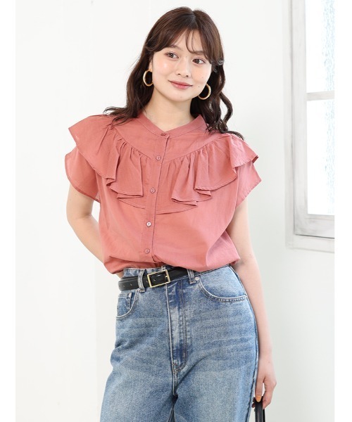 Edit Sheen(エディットシーン)の「フリルデザインコットンブラウス(シャツ/ブラウス・レディース・ホワイト/ブラック/ピンク・M)」の21枚目の写真