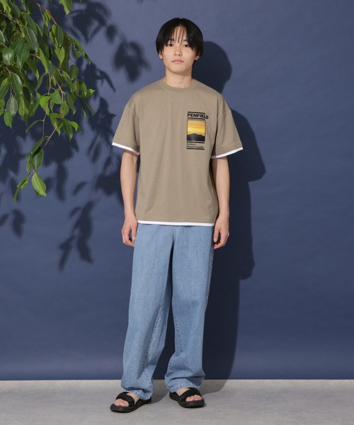 PEN FIELD(ペンフィールド)の「【大人向けサイズあり】【Penfield】【防虫加工】アウトドアフォトプリント半袖Tシャツ(Tシャツ/カットソー・キッズ・ホワイト/イエロー/ベージュ・170cm/160cm/150cm/140cm)」の4枚目の写真