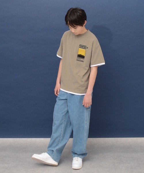 PEN FIELD(ペンフィールド)の「【大人向けサイズあり】【Penfield】【防虫加工】アウトドアフォトプリント半袖Tシャツ(Tシャツ/カットソー・キッズ・ホワイト/イエロー/ベージュ・170cm/160cm/150cm/140cm)」の6枚目の写真