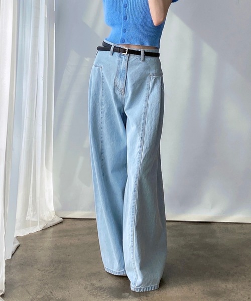 regleam カーブワイドデニム　オフ　M カーブワイドデニム｜CURVE WIDE DENIMの通販｜regleam