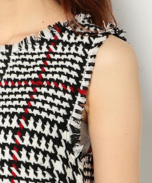 Another Edition（アナザーエディション）の「チェックペプラムノースリーブ/AEFC  CHK  ﾍﾟﾌﾟﾗﾑ　NSL◆（タンクトップ・レディース・オフホワイト・フリー）」の10枚目の写真