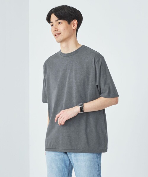 green label relaxing（グリーンレーベルリラクシング）の「スノーダイ クルーネック Tシャツ（Tシャツ/カットソー・メンズ・ライトブルー/ダークグレー/ライトグレー/ライム・M/S/L/XL）」の3枚目の写真