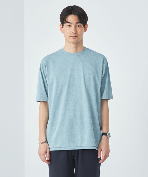 green label relaxing（グリーンレーベルリラクシング）の「スノーダイ クルーネック Tシャツ（Tシャツ/カットソー・メンズ・ライトブルー/ダークグレー/ライトグレー/ライム・M/S/L/XL）」の16枚目の写真