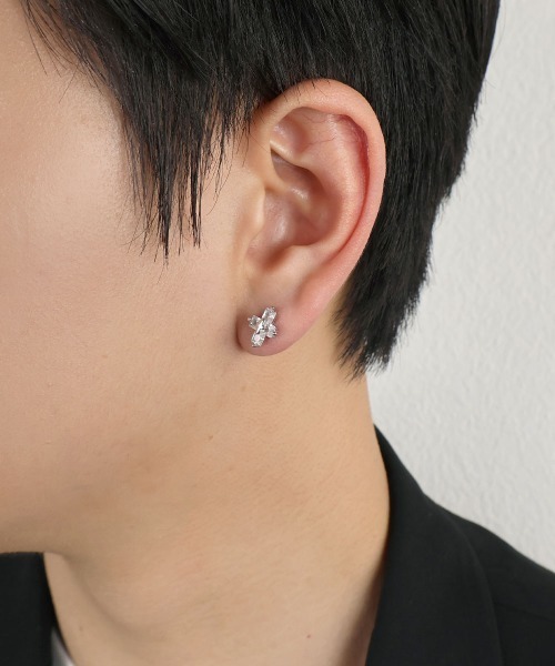 4INT.(フォイント)の「ユニーク ストーン ポイントピアス / silver925ポスト (金属アレルギー対応)(ピアス(両耳用)・メンズ・B/D/C/A・FREE)」の17枚目の写真