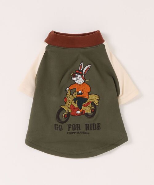 KRIFF MAYER（クリフメイヤー）の「もちのびT(バイク)（ペットウェア・レディース・ブラック/カーキ/ナチュラル/ブルー/ブラウン/カラフル・SMALL/MEDIUM/LARGE/X-LARGE）」の15枚目の写真
