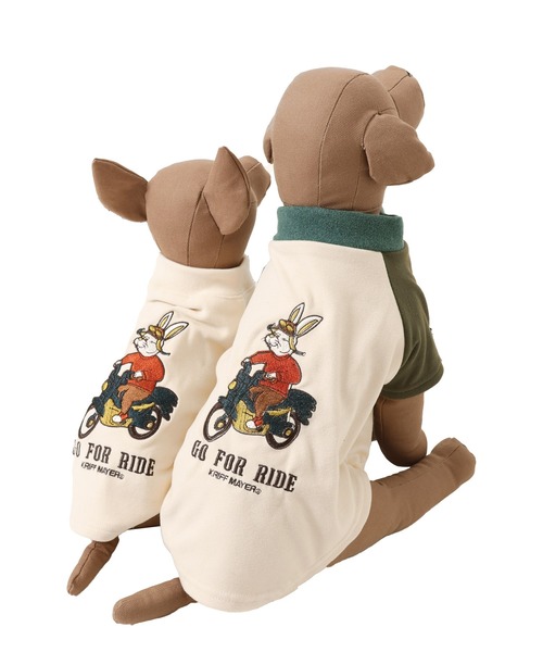 KRIFF MAYER（クリフメイヤー）の「もちのびT(バイク)（ペットウェア・レディース・ブラック/カーキ/ナチュラル/ブルー/ブラウン/カラフル・SMALL/MEDIUM/LARGE/X-LARGE）」の8枚目の写真