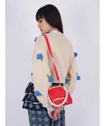 新品未使用 パメオポーズ PAMEO POSE カーディガン PAMEO POSE(パメオポーズ)の「Cardigan With Handmade Roses