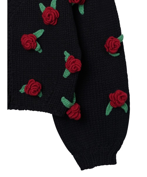 PAMEO POSE（パメオポーズ）の「Cardigan With Handmade Roses