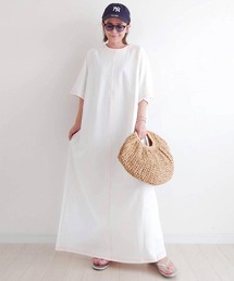 CORNERS by yui（コーナーズバイユイ）の「【CORNERS by yui】配色ステッチラグランTシャツワンピース（ワンピース）」