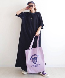 CORNERS by yui | 【CORNERS by yui】配色ステッチラグランTシャツワンピース(ワンピース)