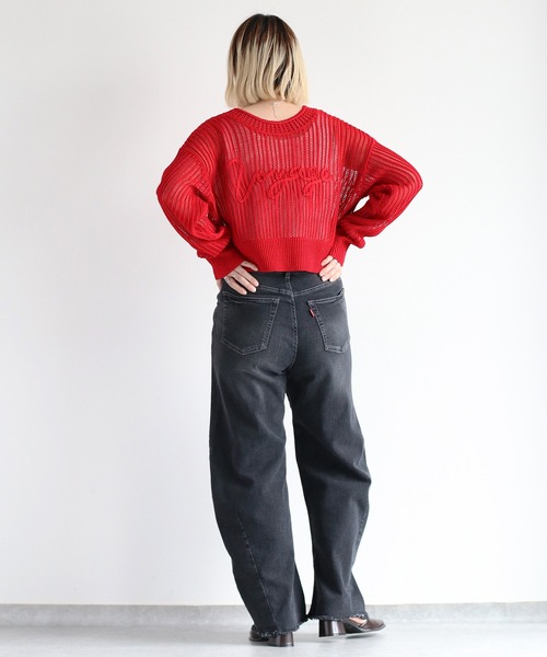 cepo（セポ）の「〈2way〉スカシアミロゴカーディガン（ニット/セーター・レディース・チャコール/レッド/オフホワイト・M）」の21枚目の写真