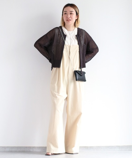 cepo（セポ）の「〈2way〉スカシアミロゴカーディガン（ニット/セーター・レディース・チャコール/レッド/オフホワイト・M）」の10枚目の写真